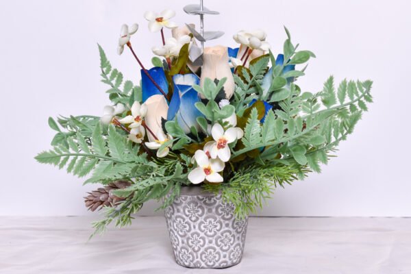 Small Blue and Silver Display
