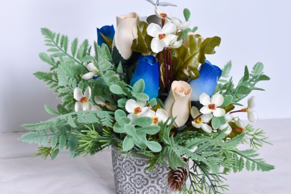 Small Blue and Silver Display