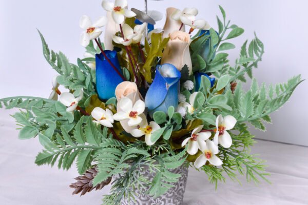 Small Blue and Silver Display