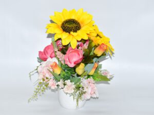 Sunflowers and Pink Peonies