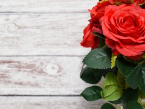 Silk Red Rose bouquet