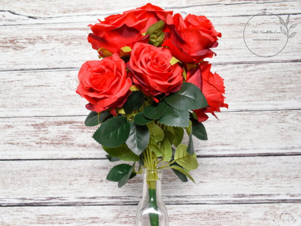 Silk Red Rose bouquet