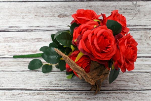 Silk Red Rose bouquet