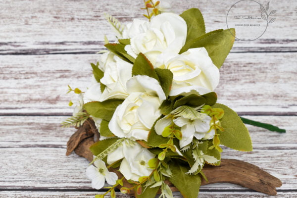 Silk Cream Rose Bouquet