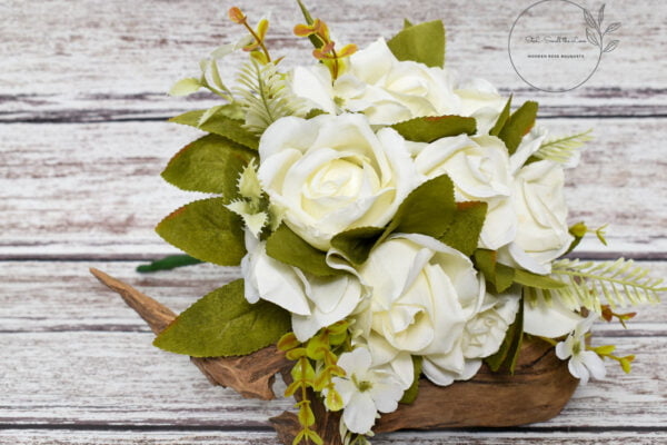 Silk Cream Rose Bouquet