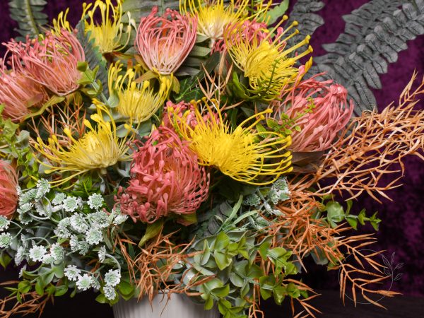 Artificial Pincushion Flowers